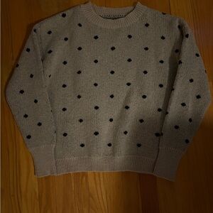 Women’s Beige Polka Dot Sweater